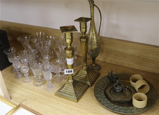 A collection of 19th and 20th century glasses